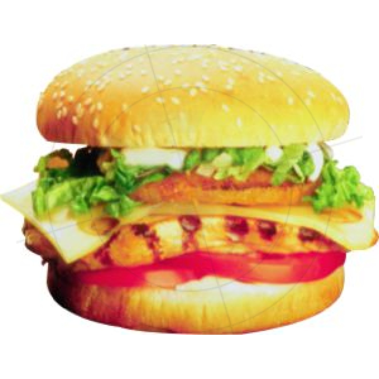 Sticker Hamburger with salat