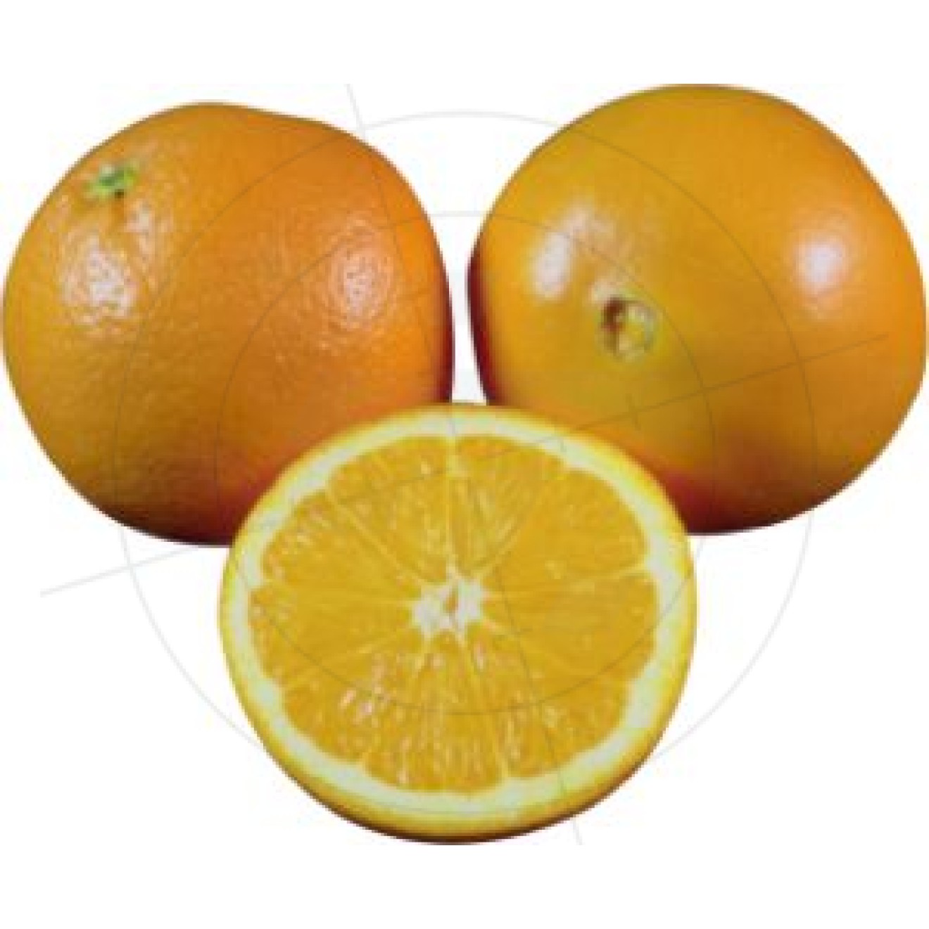 Aufkleber Orangen, eine halbiert