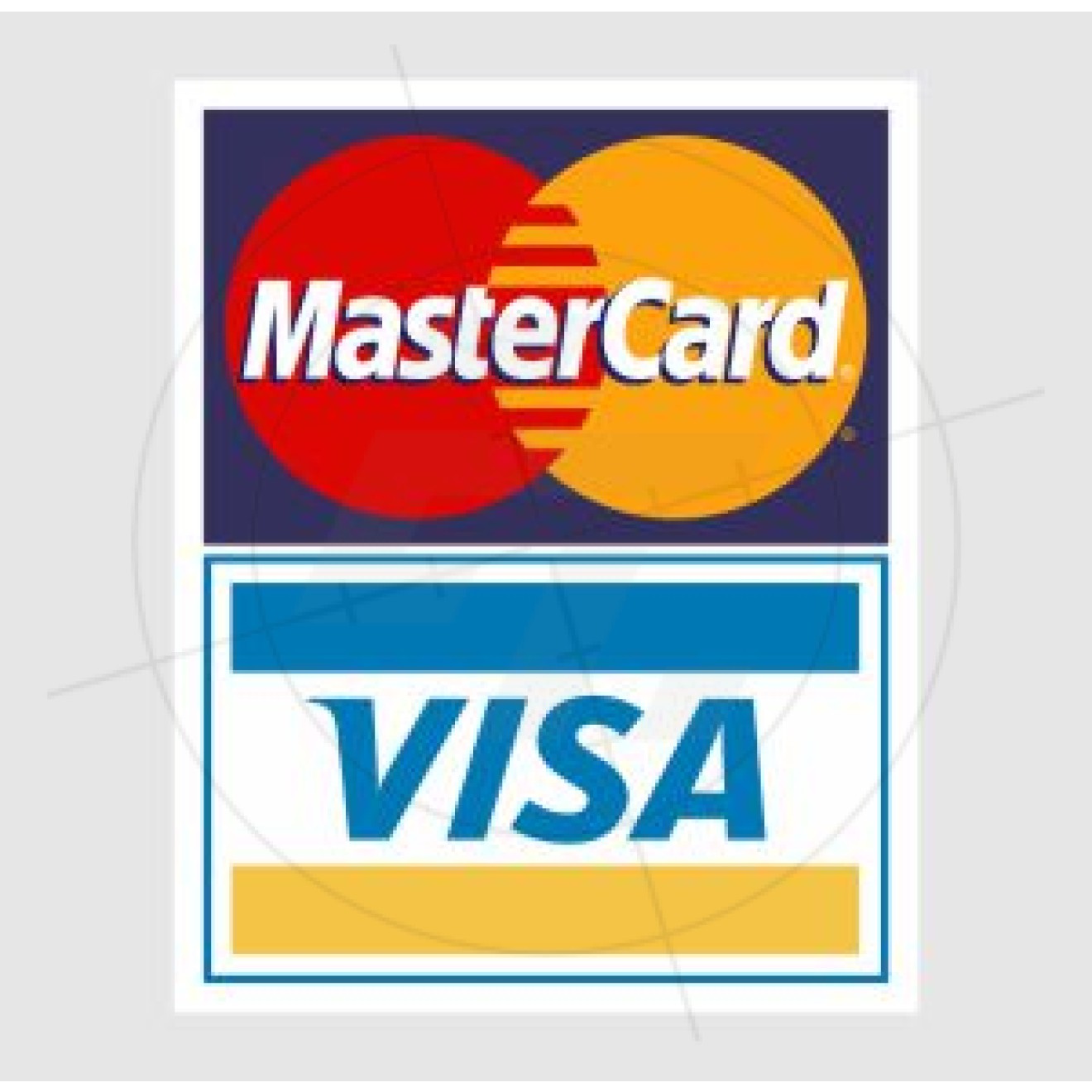 Aufkleber Mastercard, Visacard