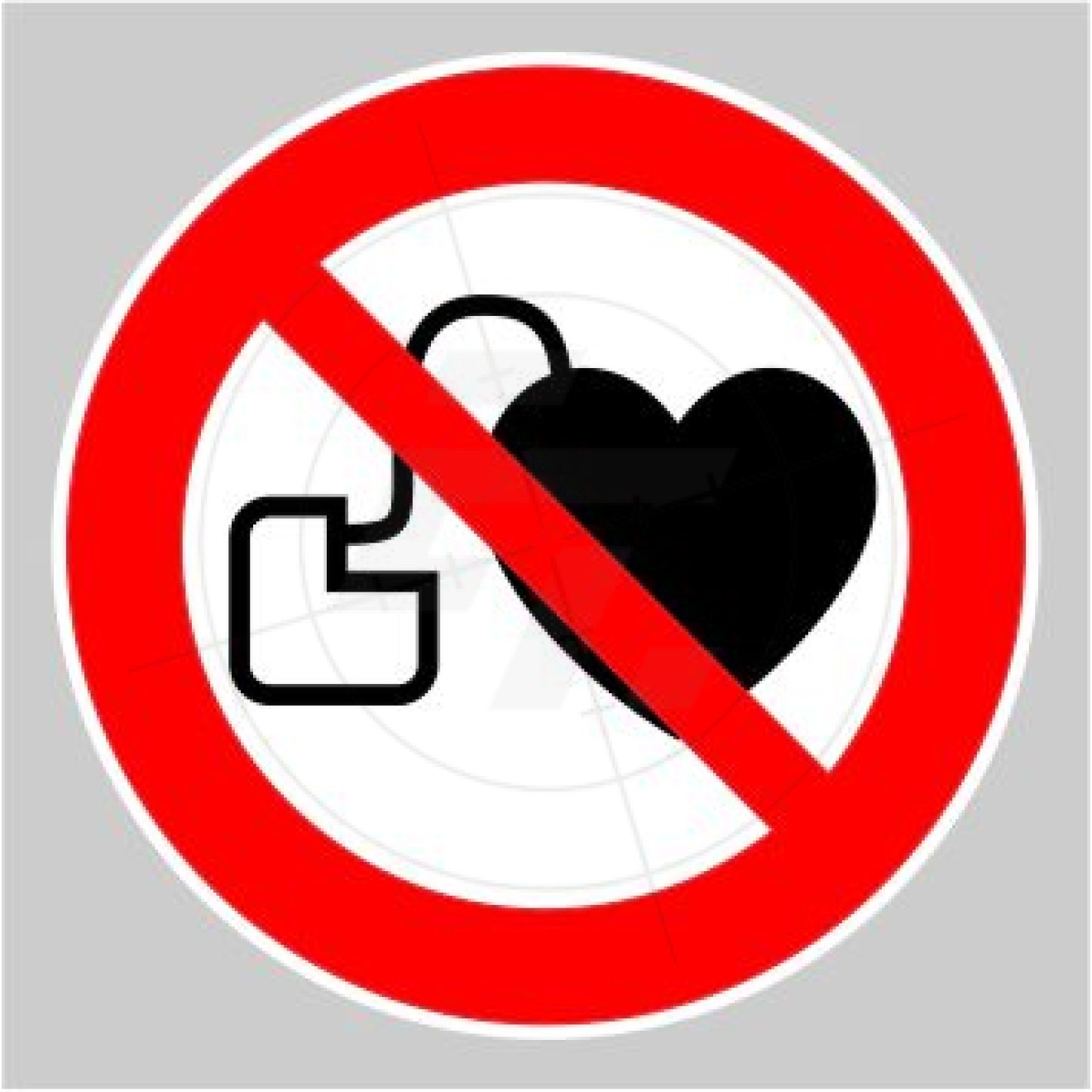 No access for people with pacemakers