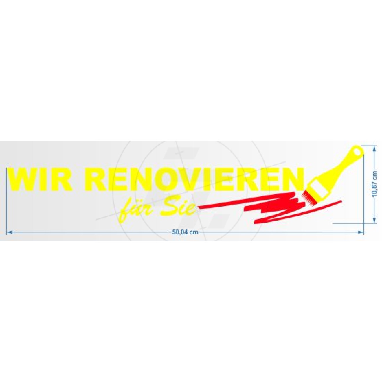 We renovate for you, Text sticker with brush