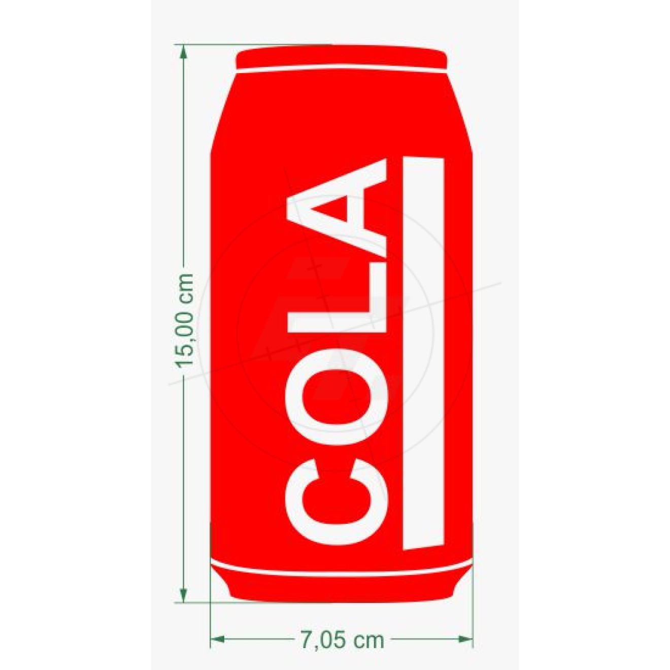 Coladose, Colabüchse mit Aufschrift Cola