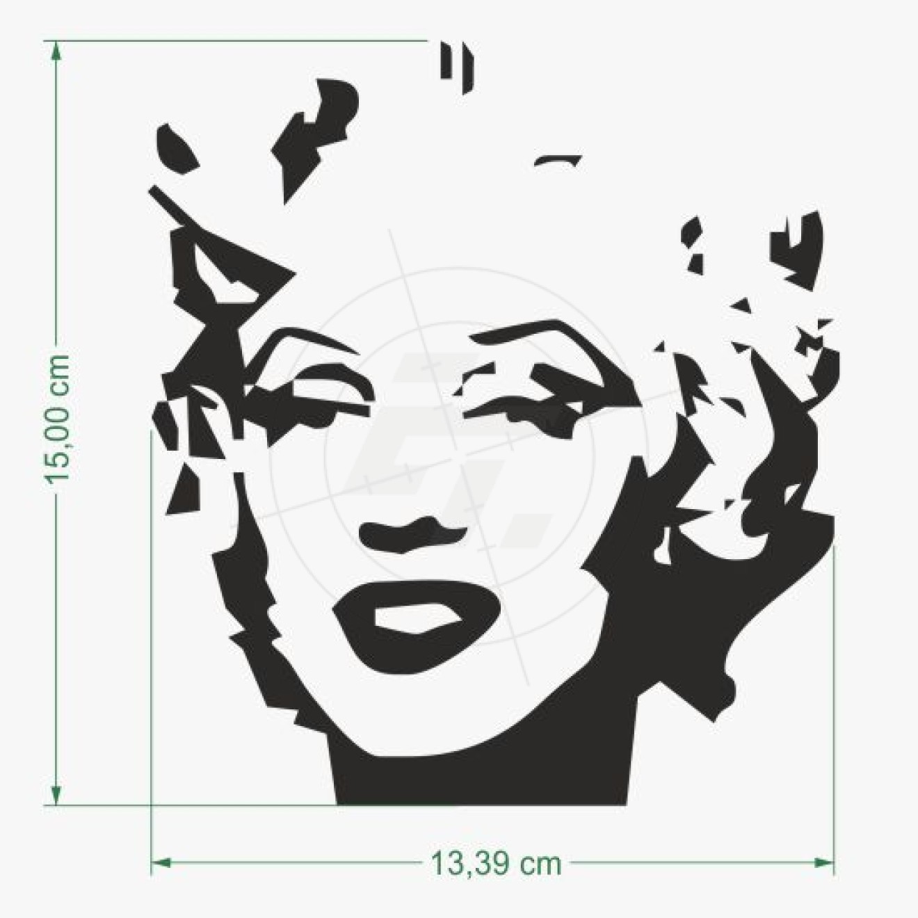 Sticker Marilyn Monroe, silhouette