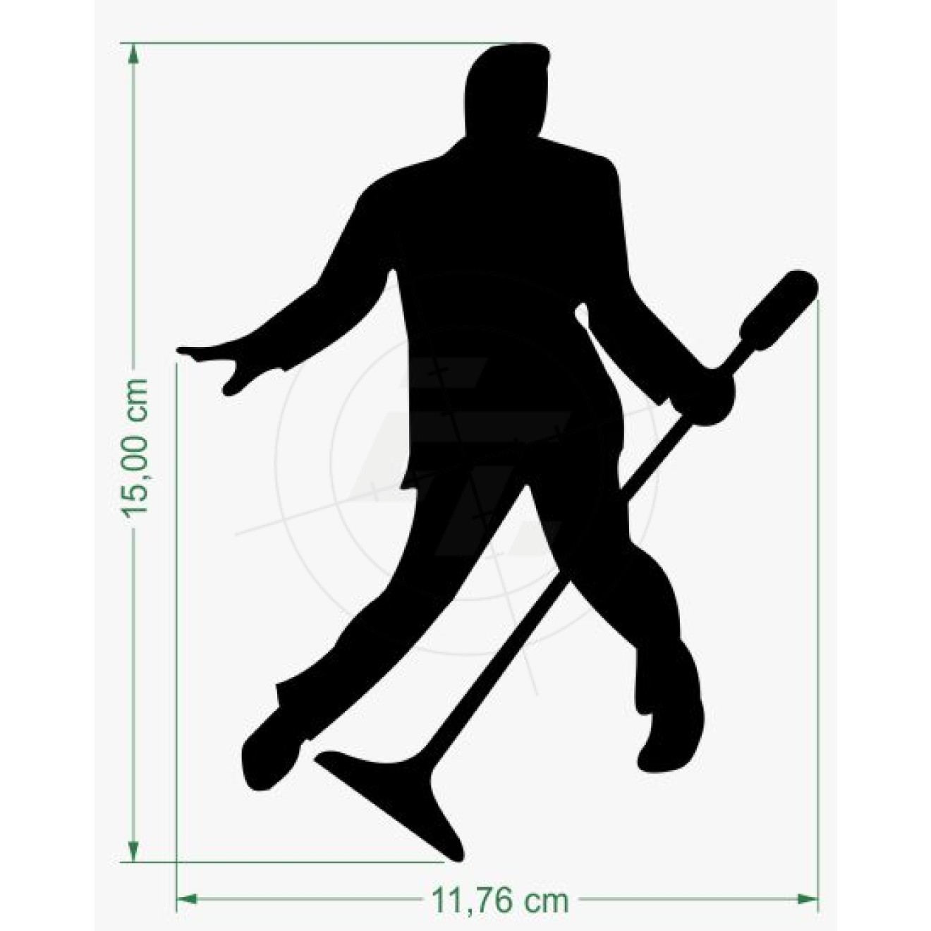 Sticker Elvis Presley, silhouette