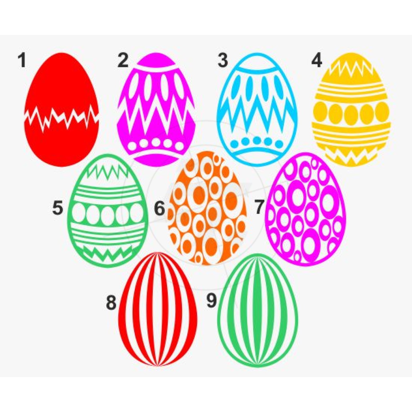 Stickers Easter eggs