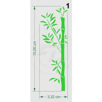 Bambus, Bambusrohr, mit Blättern