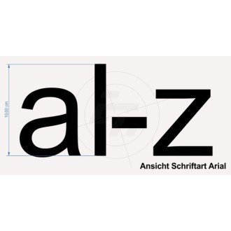 letter sticker, set A-Z, set a-z