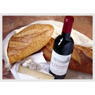 Baguette and Red Wine