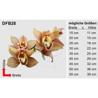 Aufkleber Orchideenblüten