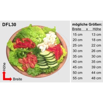 Sticker salad plate