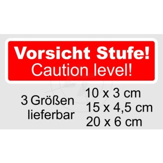 Sticker Caution level! german/english