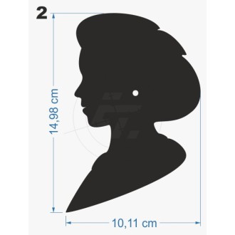 WC sticker, male head, female head, historically
