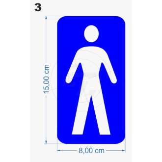 WC sticker, Man, Woman, classical pictogram