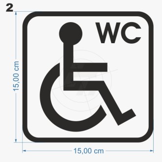 WC sticker Handicapped WC