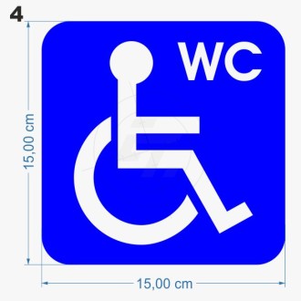 WC sticker Handicapped WC