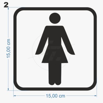 WC sticker, man, woman, Standard version