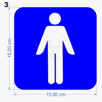 WC Aufkleber, Mann, Frau, Standardausführung
