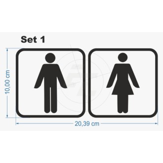 WC sticker, man, woman, Standard version