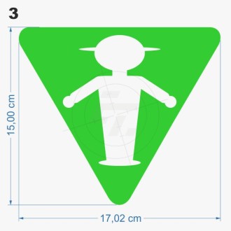 WC sticker, Man, woman, triangular shape