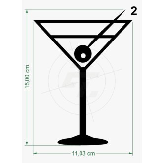 Martini glass with olive and in most spies Olive