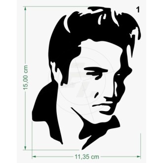 Sticker Elvis Presley, Head, silhouette