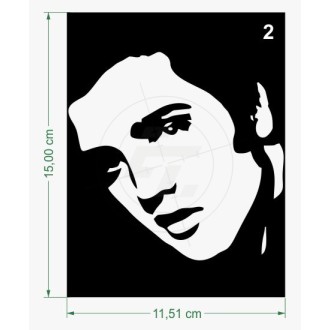 Aufkleber Elvis Presley, Kopf, Silhouette