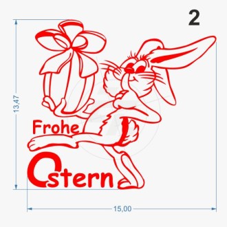 Sticker Bunny with Gift