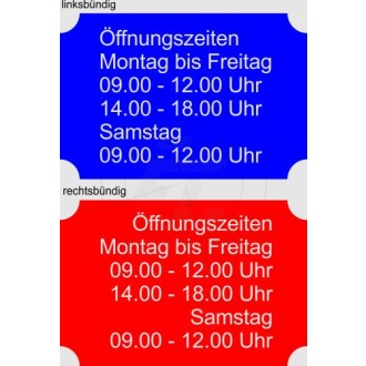 Opening times, negative
