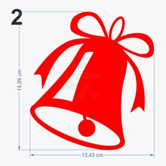Christmas bell with ribbon