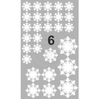 Snowflakes, ice crystals stickers set