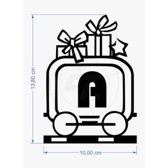 Christmas Stickers Train, Wagon
