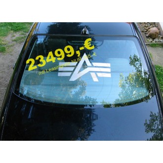 Figure sticker four-digit, with euro signs