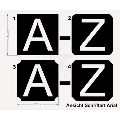 AIEX 8 Blatt Selbstklebende Buchstaben, 2,5cm 5cm Groß Buchstaben